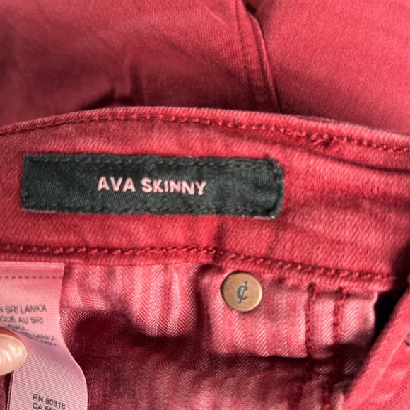 Lucky Brand Ava Skinny Red Pants 10/30 - Picture 6 of 6